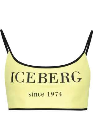 Iceberg Top de bikini con logo estampado