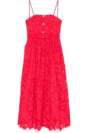 NISSA Vestido midi con encaje floral