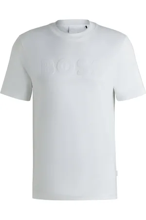 HUGO BOSS Camiseta de algodón con logo en relieve
