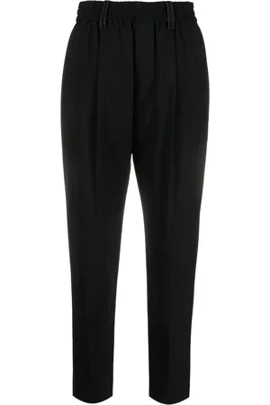 Brunello Cucinelli Pantalones ajustados de talle alto