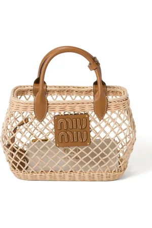 Miu Miu Bolso shopper con aplique del logo