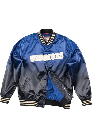 Mitchell & Ness Chaqueta bómber NBA Golden State Warriors CNY "Royal/Black"