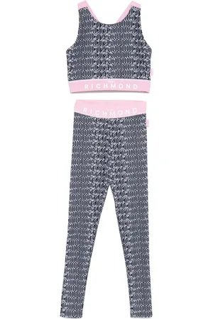John Richmond Set de dos leggins con logo estampado