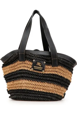 Burberry Bolso shopper Basket Bag de rafia a rayas 2023-2024