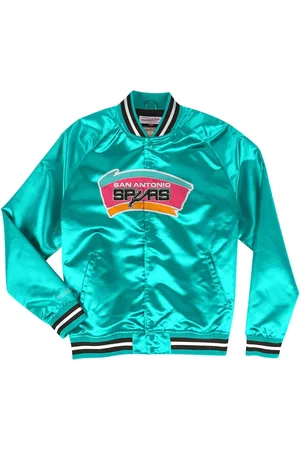 Mitchell & Ness Chaqueta NBA Spurs "Teal" de satén