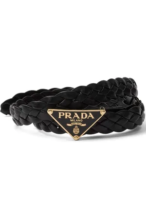 Prada Cinturón trenzado con logo