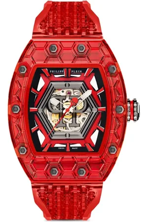 Philipp Plein Reloj Crypto King Hexagon Red Phantom de 55 mm