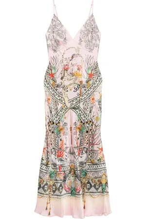 Camilla Slip dress largo con cuello en V