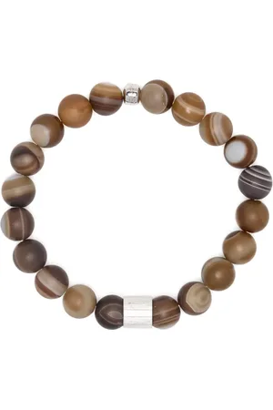 Tateossian Pulsera con cuentas de ágata