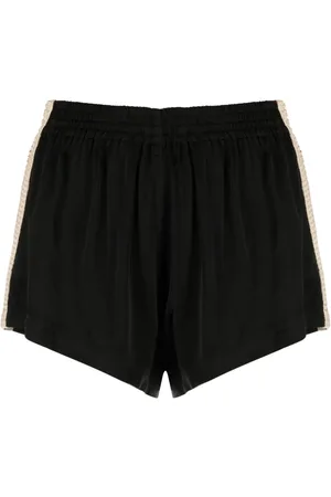 Palm Angels Pantalones cortos de chándal a rayas laterales
