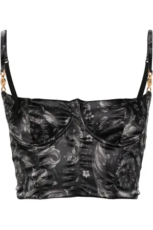 VERSACE Top tipo bustier con estampado Barocco