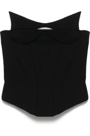 MUGLER Top estilo corsé sin mangas