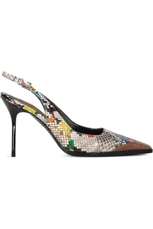Missoni Zapatos de tacón con tira en la parte posterior y estampado de piel de pitón