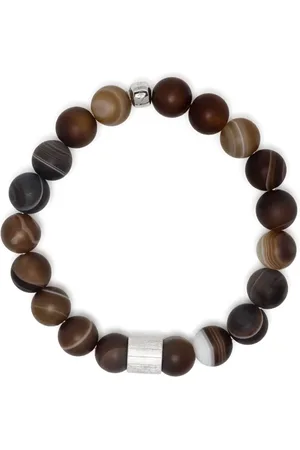Tateossian Pulsera con cuentas de ágata