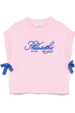 PHILOSOPHY DI LORENZO SERAFINI Top con aplique del logo