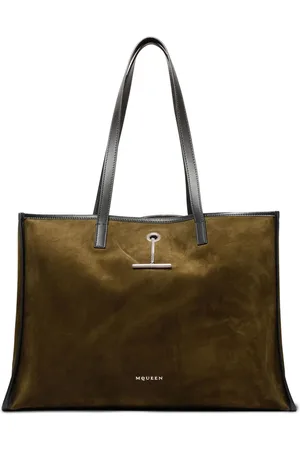 Alexander McQueen Bolso shopper con colgante T-bar