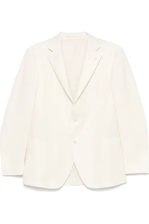 LUIGI BIANCHI MANTOVA Blazer con motivo de espiga