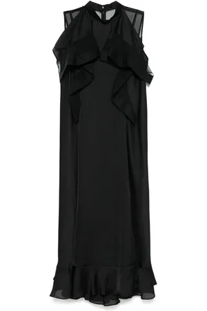 SACAI Vestido midi de gasa