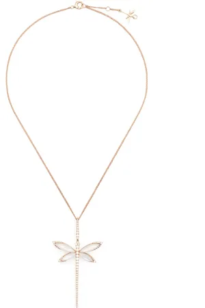 ANAPSARA Collar Small Dragonfly en oro de 18 ct con diamantes