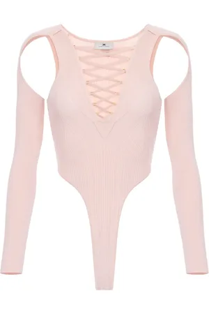 Elisabetta Franchi Top con cordones cruzados