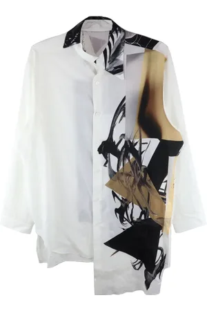 YOHJI YAMAMOTO Camisa con estampado abstracto
