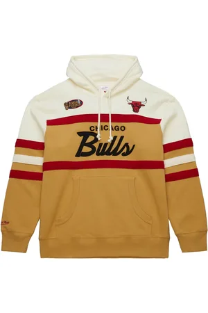 Mitchell & Ness Sudadera NBA Head Coach Bulls Tan/Cream con capucha