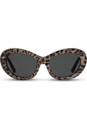 Dolce & Gabbana Gafas de sol estilo cat eye con estampado de leopardo