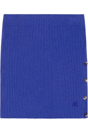 Courrèges Falda corta de canalé