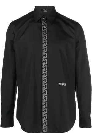VERSACE Camisa con bordado Greek Key