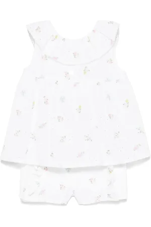 PATACHOU Set de pantalones cortos y top con bordado inglés