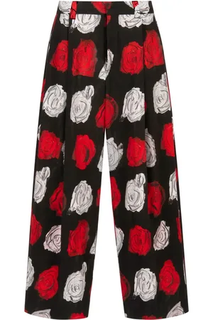 Marni Pantalones slim con estampado de rosas
