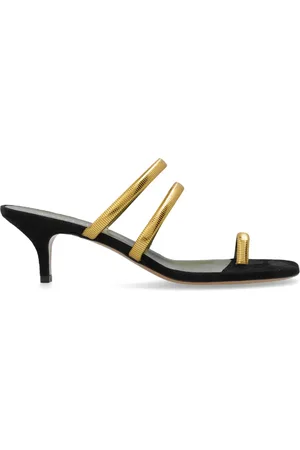 Maria Luca Mules de piel con tacón de 60 mm