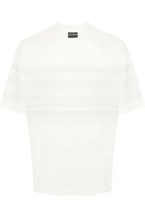 Emporio Armani Camiseta a rayas con cuello redondo