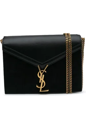 Saint Laurent Bandolera Cassandra Monogram de piel de becerro y ante 2020