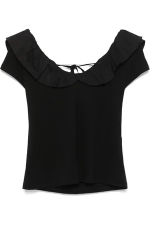 Liu Jo Camiseta de algodón con volantes