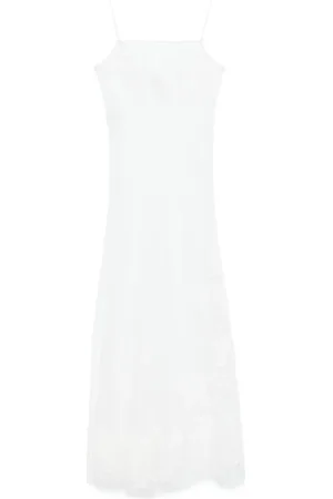 CARINE GILSON Slip dress largo de tul