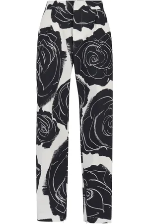 Marni Pantalones slim con estampado de rosas