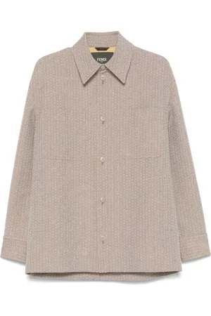 Fendi Sobrecamisa con costuras en jacquard