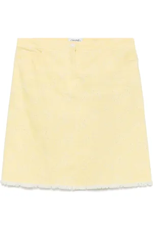 CHANEL Minifalda con logo Interlocking CC bordado 2006