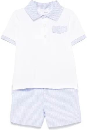 PATACHOU Set de pantalones cortos y polo a rayas diplomáticas