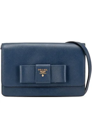 Prada Bandolera Lux Bow Wallet On Strap de piel saffiano 2010-2024