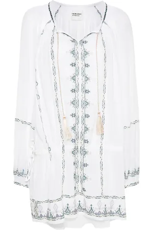 Marant Etoile Vestido Parsley con detalle bordado