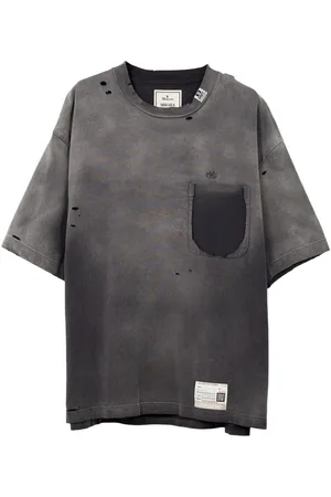Maison Mihara Yasuhiro Camiseta con efecto envejecido