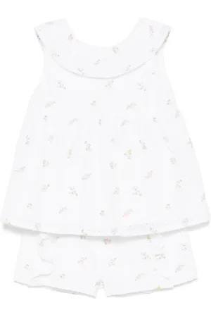 PATACHOU Set de pantalones cortos y top con bordado inglés