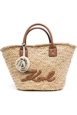 Karl Lagerfeld Bolso de playa K/Signature mediano de rafia