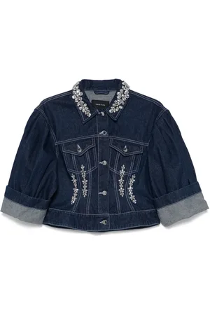 Simone Rocha Chaqueta vaquera con detalle de cristales