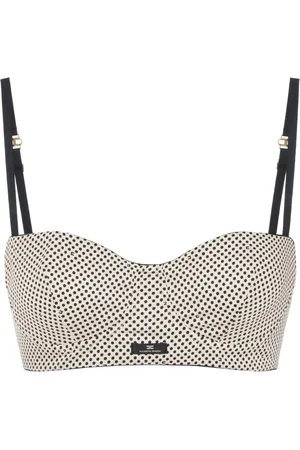 Elisabetta Franchi Top tipo sujetador con lunares estampados
