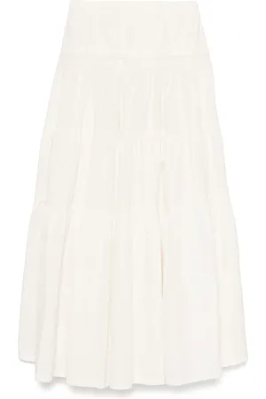 Maison Margiela Falda midi a capas escalonadas