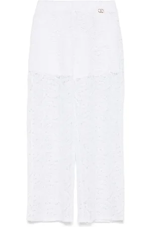 Twin-Set Pantalones de encaje