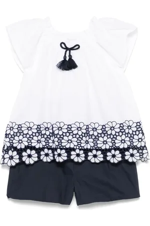 PATACHOU Set de pantalón corto y blusa con bordado floral